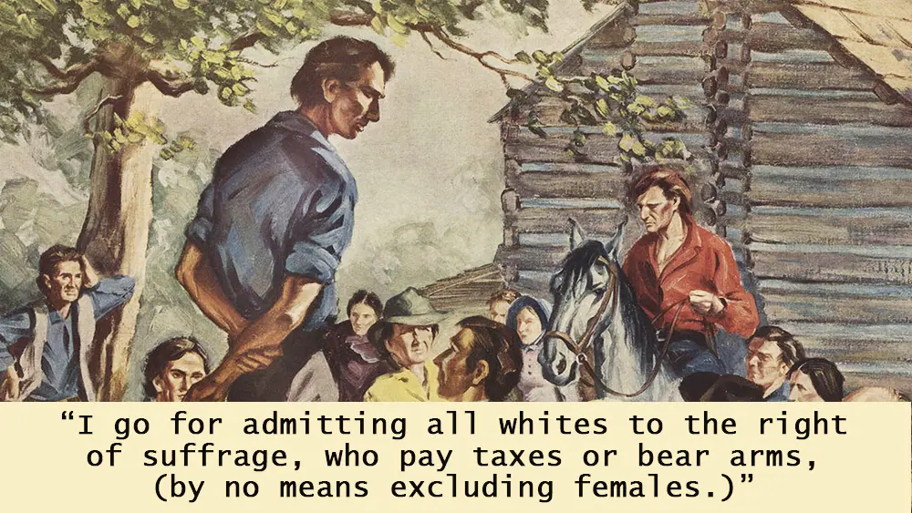 Lincoln's Second Campaign: Voting for Women but not African Americans